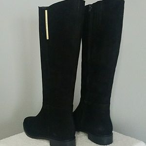 calvin klein francine leather tall boots